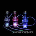 Mini cachimba de plástico con bolsillo shisha led de diseño personalizado más nuevo